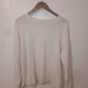 LuLaRoe Cream Crew Neck Sweater